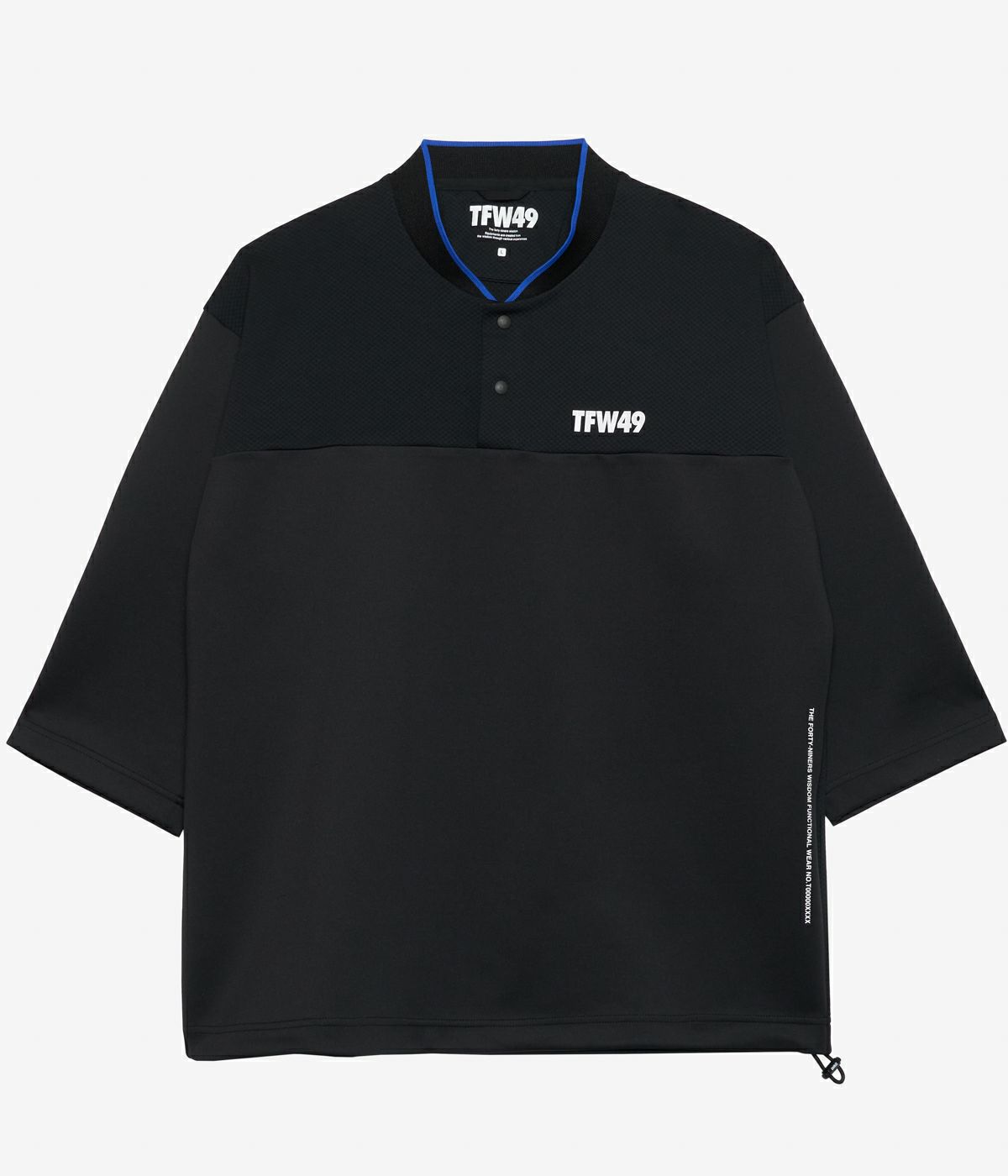 TFW49 COLLAR LESS LS POLO Sサイズ TFW49ゴルフ Lサイズ 薄紫色ポロシャツ TFW49 - COLLAR LESS