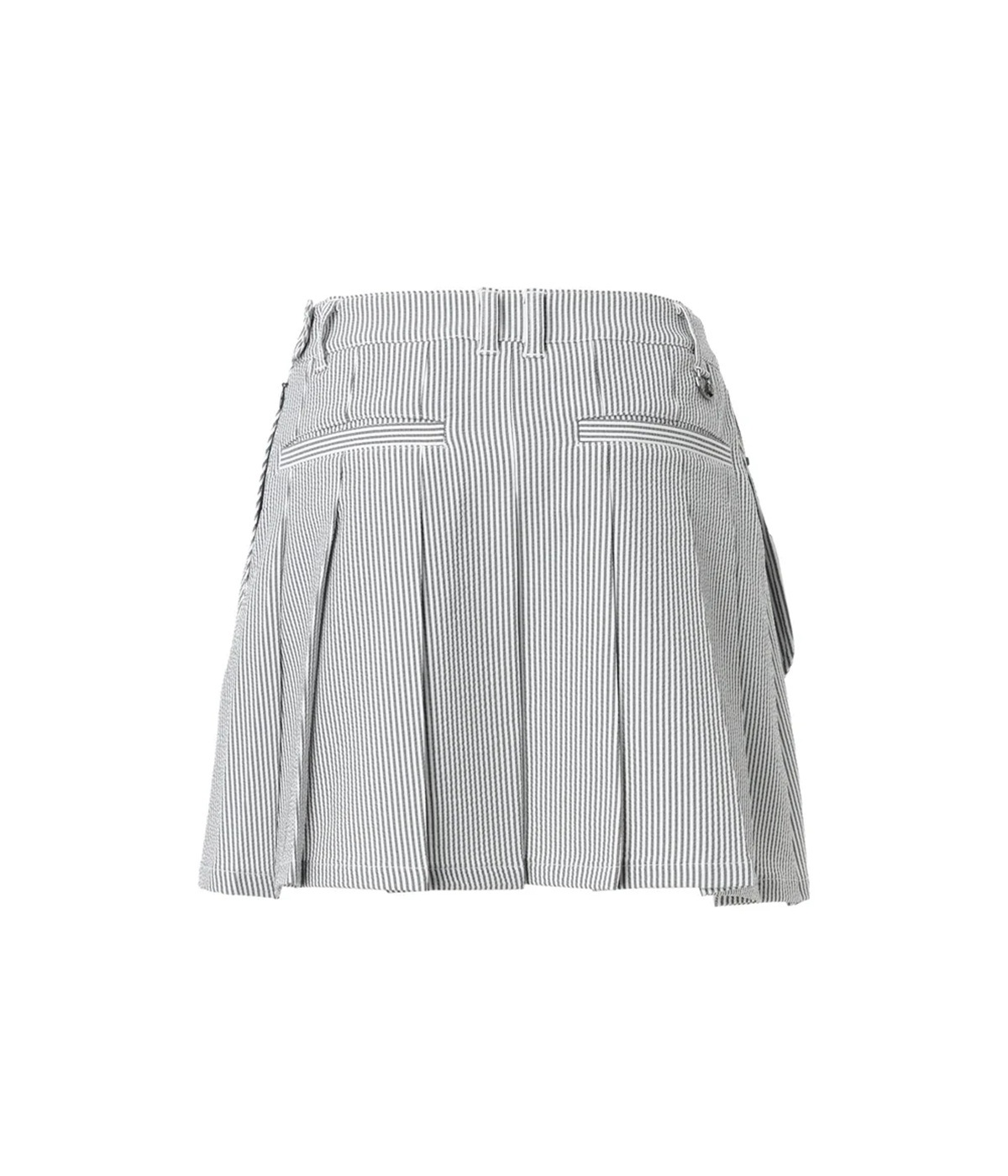 WAAC / 072262390 / シアサッカー スカート / WOMENS-NAVY | BRAND