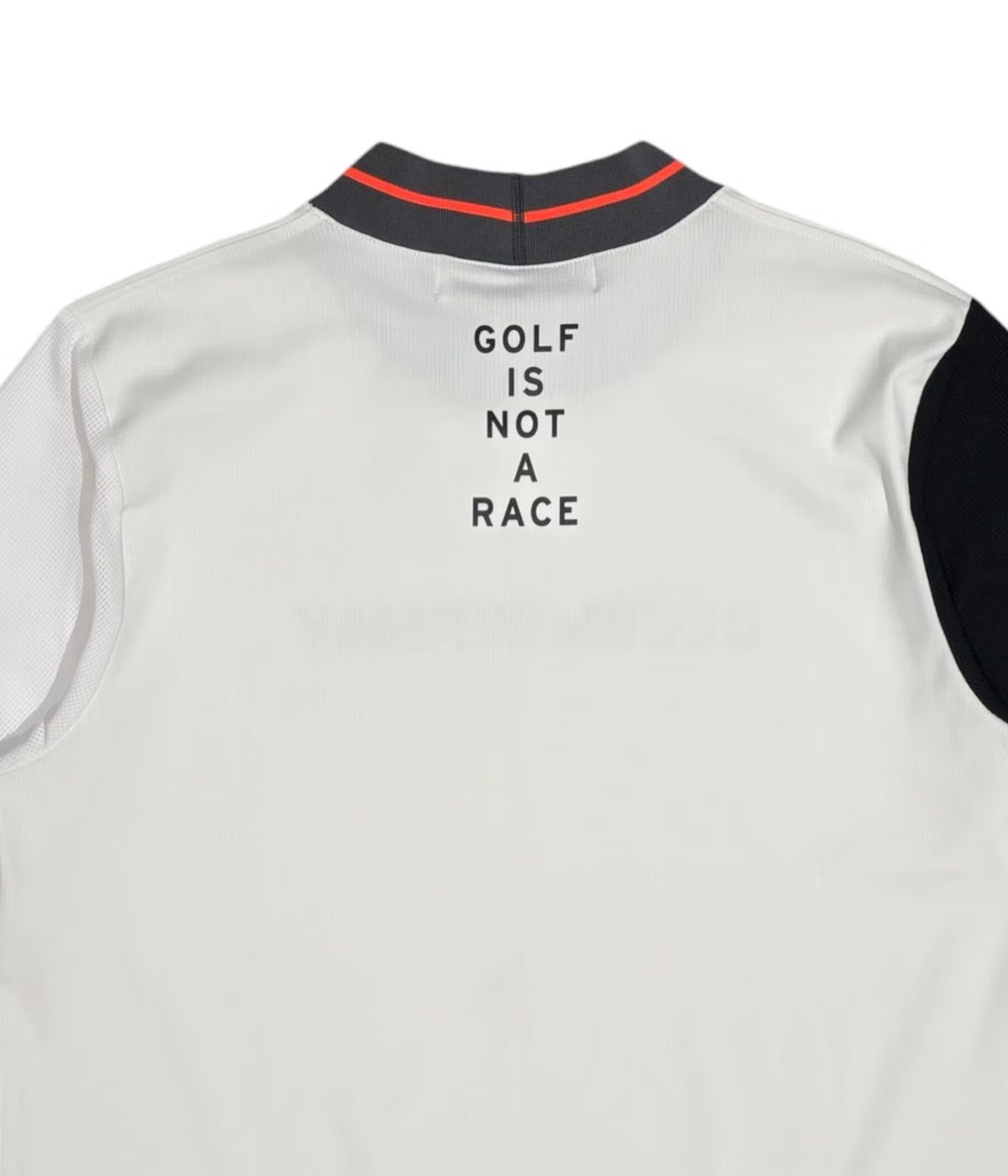 DECEMBERMAY / 1-605-0166/ Mesh-paneled mock neck-WHITE | BRAND