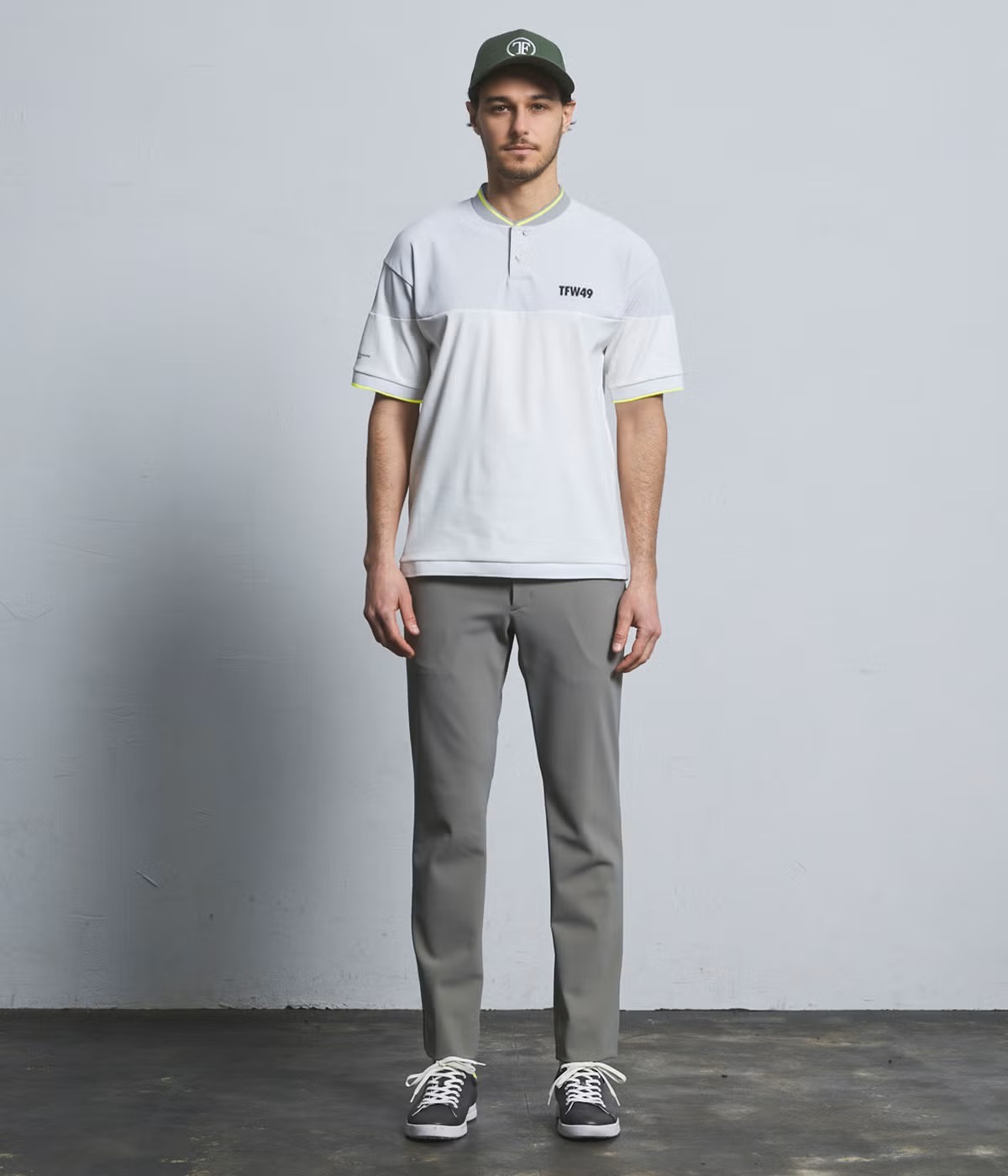 TFW49 / T102610021 / PANEL COLLAR LESS POLO (2色) | MEN | ゴルフ