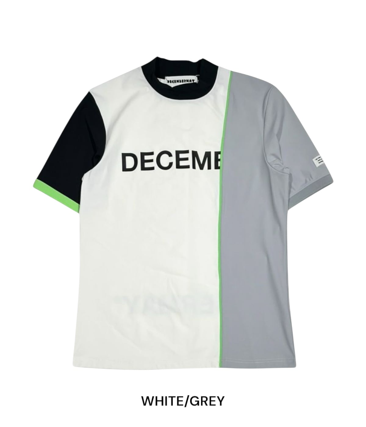 DECEMBERMAY / 2-505-0152 / Bi-color logo mock neck half sleeve