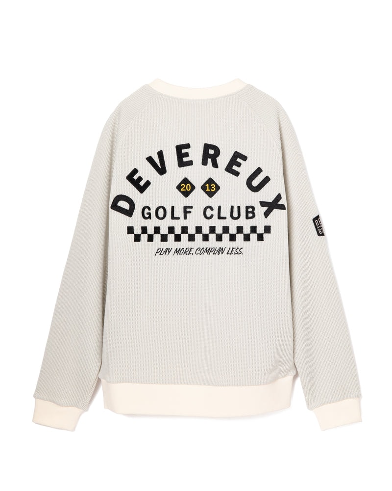 ゴルフ メンズ DEVEREUX トップス 長袖 トレーナー（ホワイト） DEVEREUX GOLF / ショッカースカルクォーターゲージ 裏付きプル