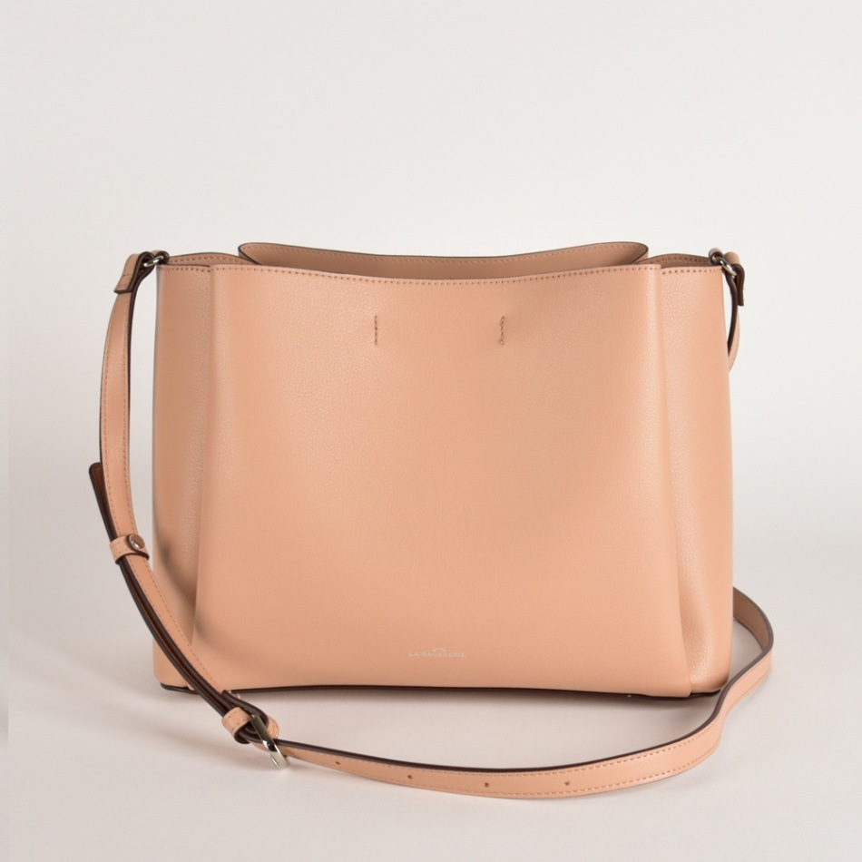 シンプルショルダーバッグ (ピンク)