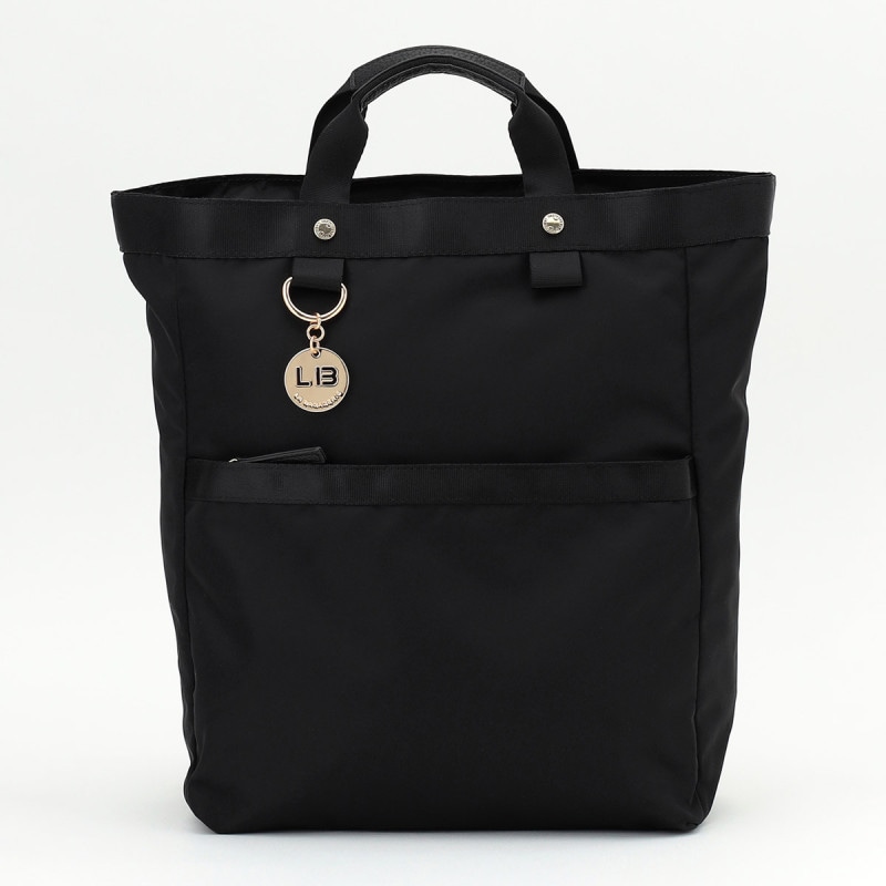 チャーム付き ナイロンスクエアリュック