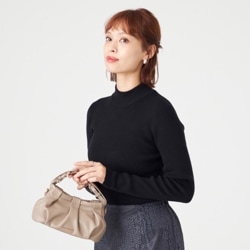 シープレザー　ギャザーミニマムバッグ