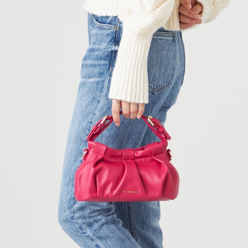 シープレザー　ギャザーミニマムバッグ