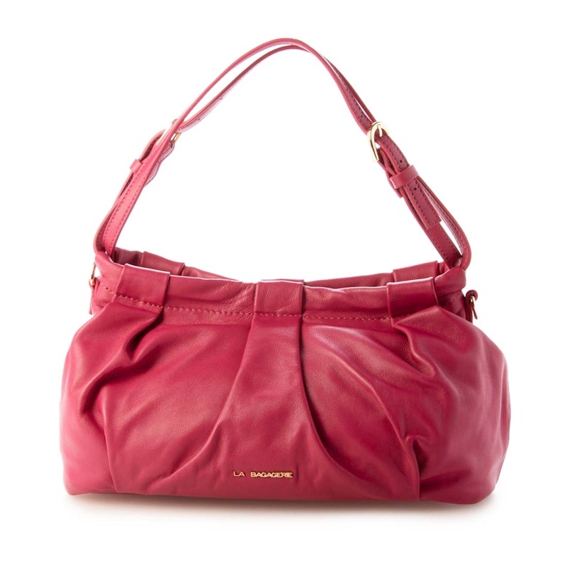 シープレザー　ギャザーミニバッグ