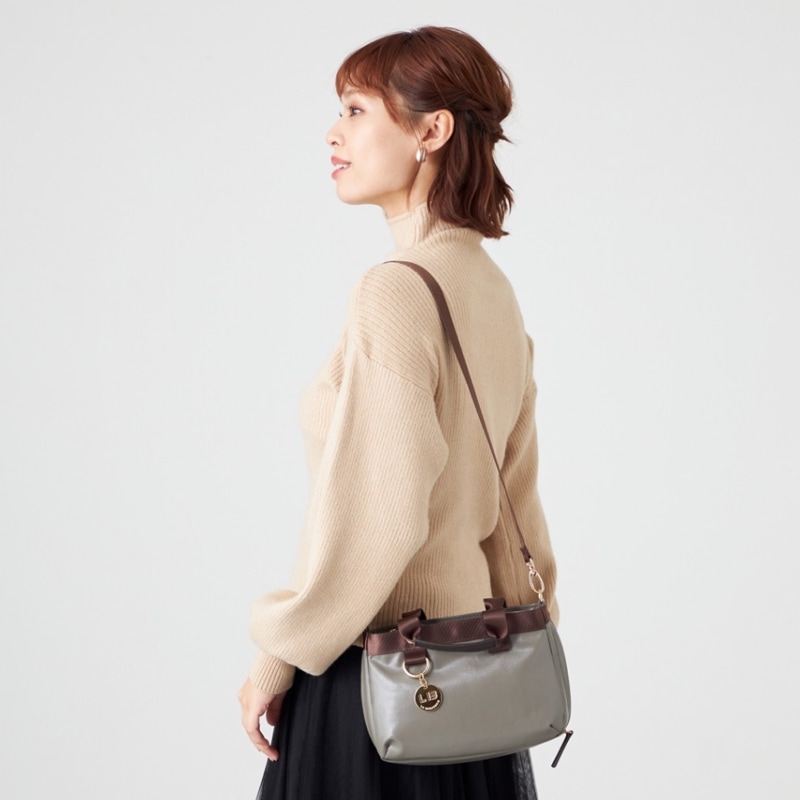 【コットン×ポリウレタン】シャイニーミニマムトート