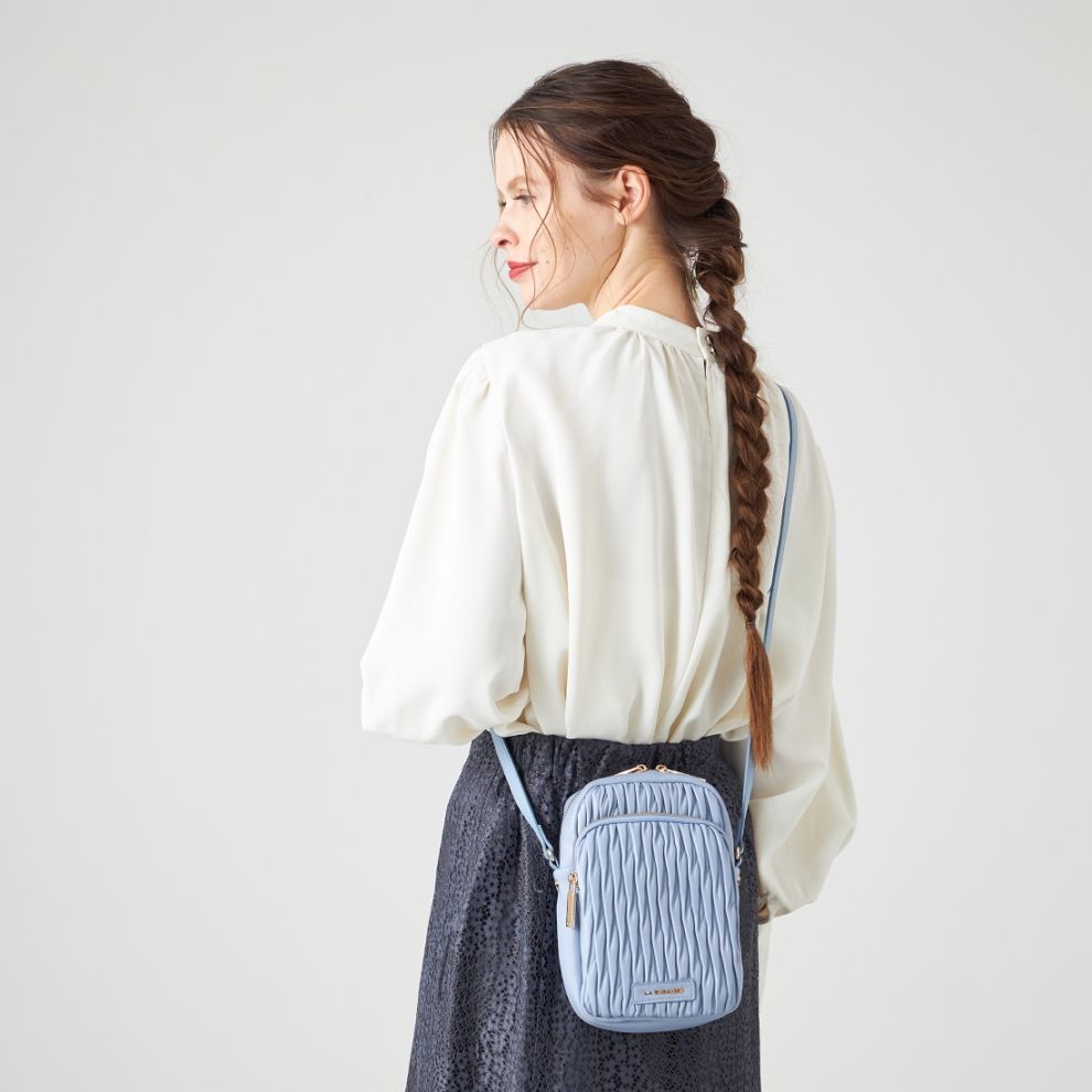 ランダムプリーツショルダーバッグ タテ