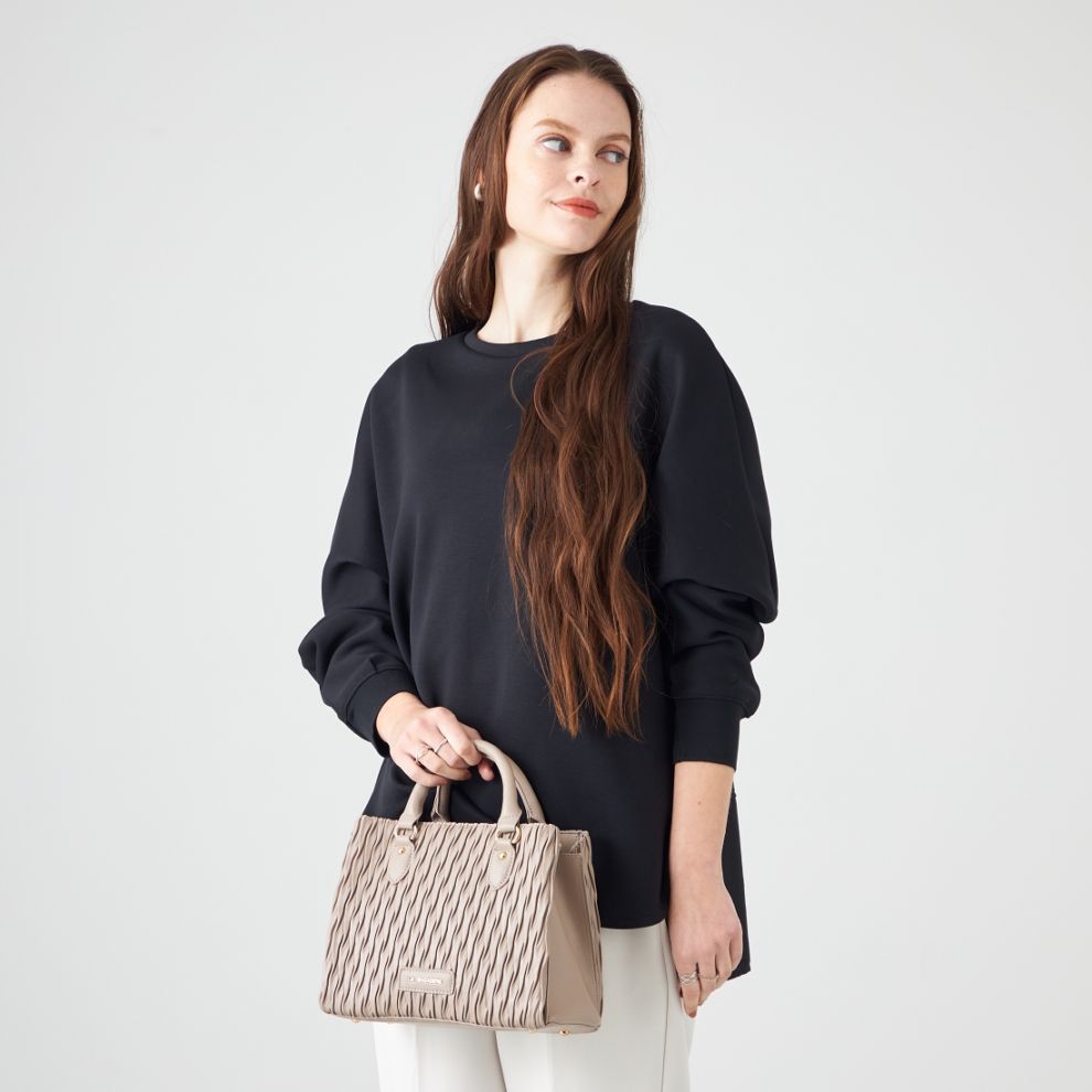 ランダムプリーツ2WAYハンドバッグ