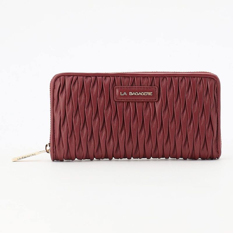 シープレザープリーツ加工ラウンドウォレット