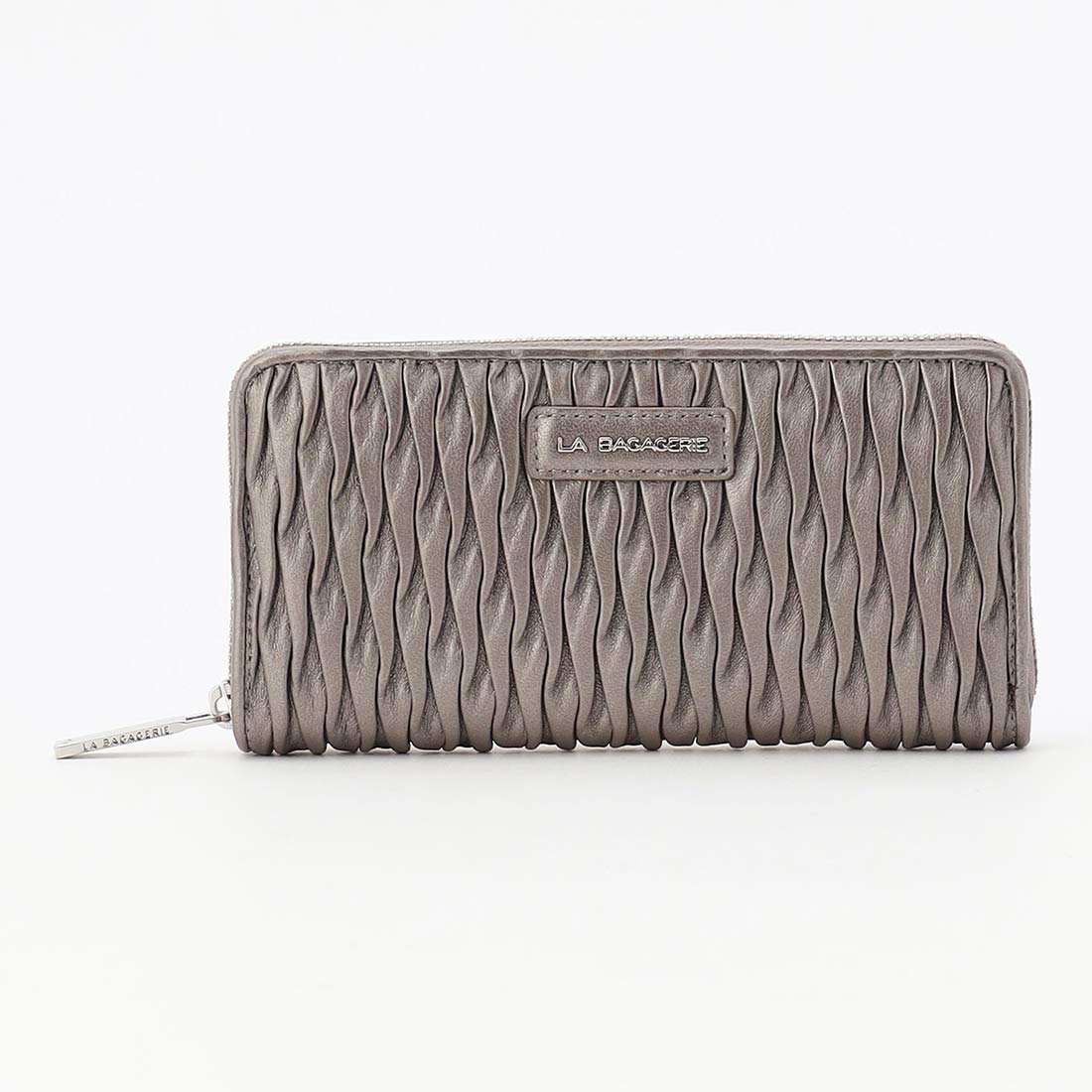 シープレザープリーツ加工ラウンドウォレット