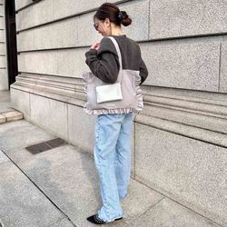 LA BAGAGERIE×Chiyo ポーチ付きフリルエコバッグ