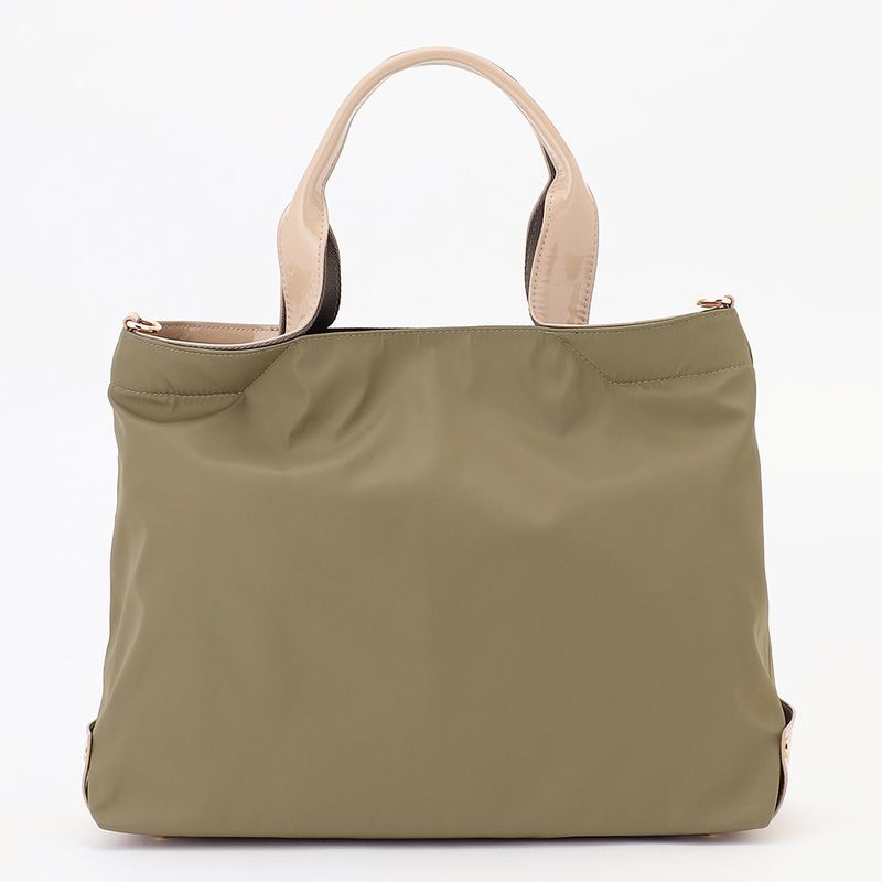 ツイルナイロン×エナメル 2WAYトートバッグ Mサイズ