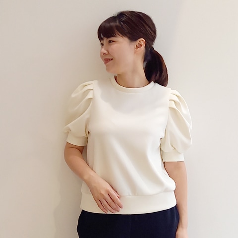 Spring/Summer 【Aqua】パフスリーブTシャツ【1334790】