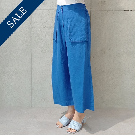 Summer　1/40フレンチリネンキャンパスワッシャーワイドパンツ【6234790】