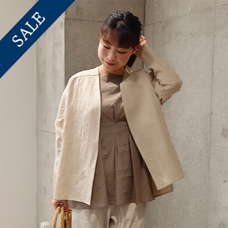 Spring/Summer　フレンチリネンドルマンショートブラウス【0136793】
