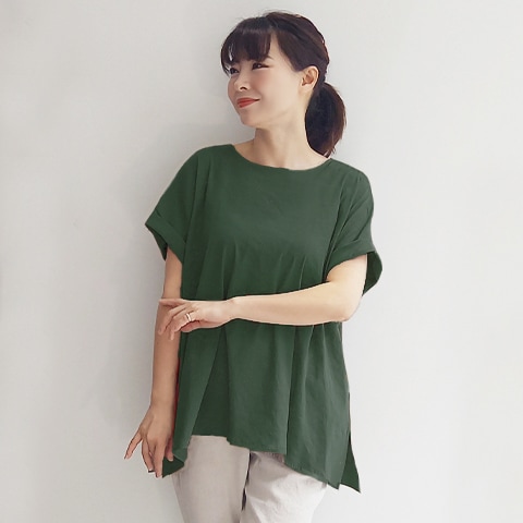 ストレッチリネンAラインブラウス 【0230791-38】 | おすすめ商品
