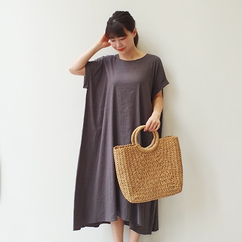 ストレッチリネンワンピース【5126703-38】