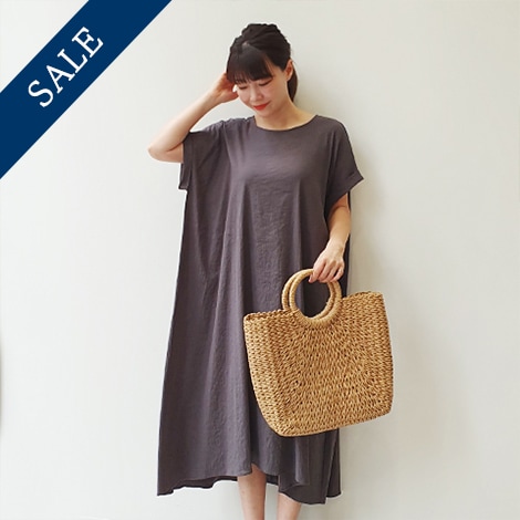 ストレッチリネンワンピース【5126703-36】