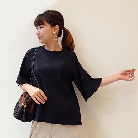 美品✨️ebure エブール コットンリネン パフスリーブブラウス M ebure/エブール｜初夏の訪れを感じさせる「エブール」の新作