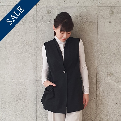 【37.5】ワンボタンチュニックベスト【3237780】
