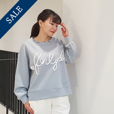 変型衿＆刺繍デザインプルオーバー【75110】