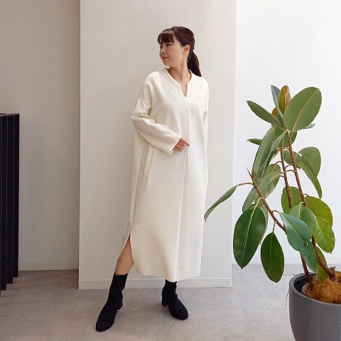 【Aqua】スキッパー衿ワンピース 【5133790】