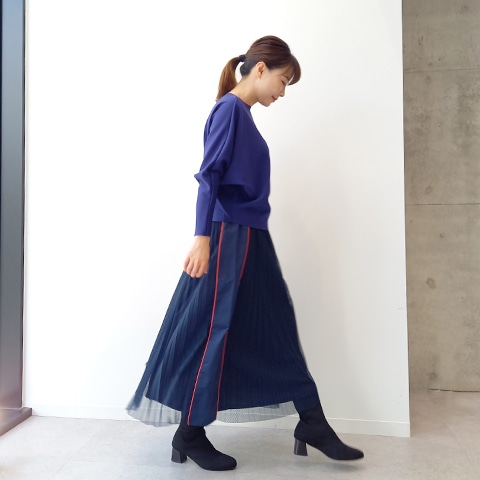 美品　プリーツプリーズ　A-POC　パンチング切替スカート　プリーツ　ロング PLEATS PLEASE(プリーツプリーズ) パンチング切替スカート