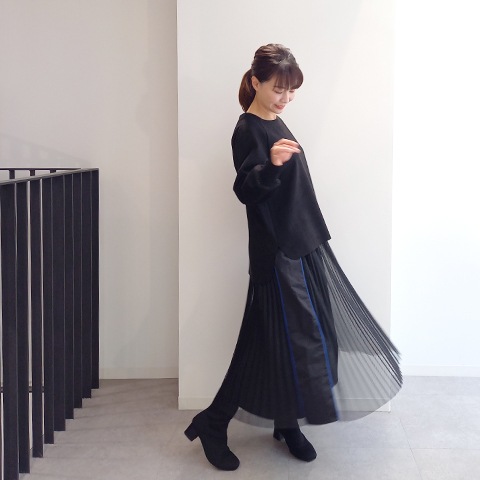 パンチングプリーツ切替スカート【7237301】