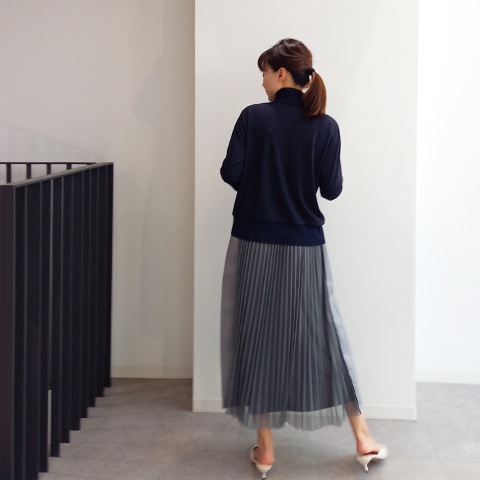 パンチングプリーツ切替スカート【7237301】