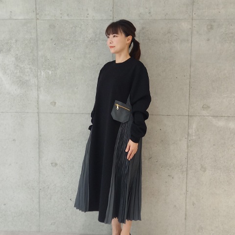 サイトプリーツロングスリーブワンピース【5137301】 | ワンピース