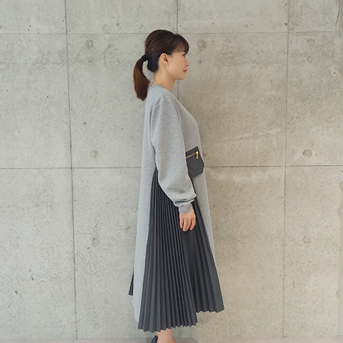 サイトプリーツロングスリーブワンピース【5137301】 | ワンピース