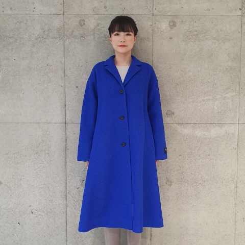 Kavach イタリア製　ブルー　ウールコート Autumn/Winter 【Mac＆Co.】イタリアウールテーラードコート 【9437790