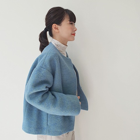 Mac＆Coo】ノーカラーショートウールジャケット【8437790】 | すべての