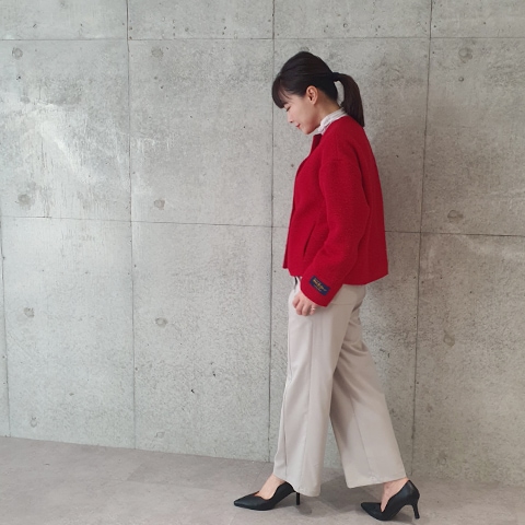 Mac＆Coo】ノーカラーショートウールジャケット【8437790】 | すべての