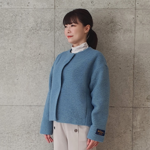 Mac＆Coo】ノーカラーショートウールジャケット【8437790】 | すべての