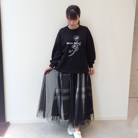 Blue Bee タフタ×ジョーゼットリバーシブルスカート【7235302】