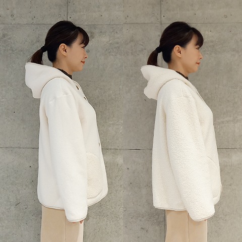 Autumn/Winter エコウール＆ボアリバーシブルジャケット【31274