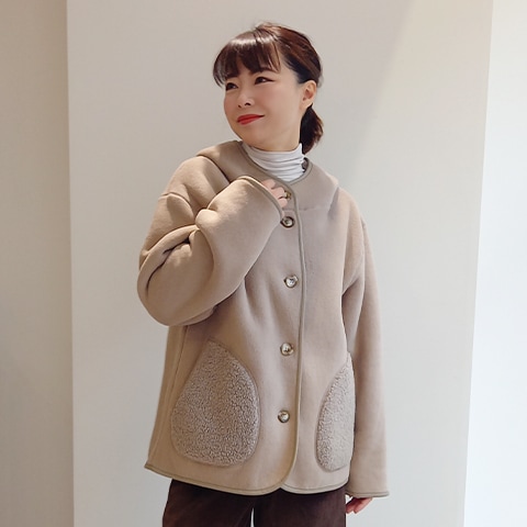 Autumn/Winter　エコウール＆ボアリバーシブルジャケット【31274】