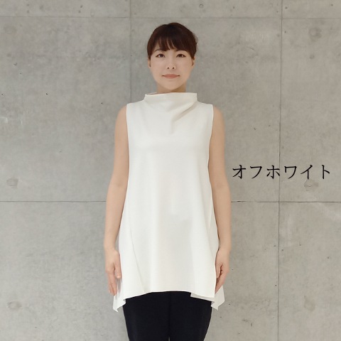 【Aqua】ハイネック・チュニックベスト 【3222701】