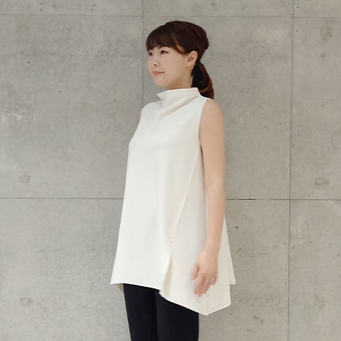 【Aqua】ハイネック・チュニックベスト 【3222701】