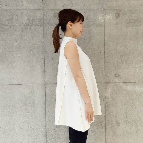 【Aqua】ハイネック・チュニックベスト 【3222701】