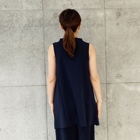 【Aqua】ハイネック・チュニックベスト 【3222701】