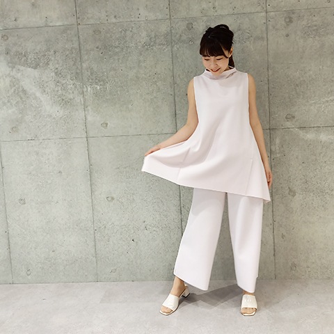 【Aqua】ハイネック・チュニックベスト 【3222701】