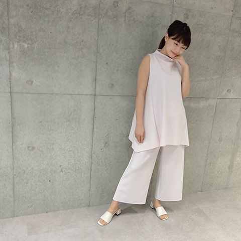 【Aqua】ハイネック・チュニックベスト 【3222701】