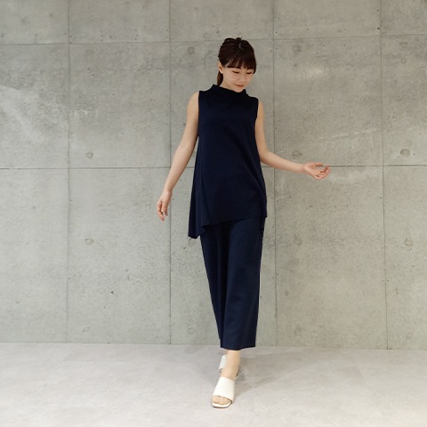 【Aqua】ハイネック・チュニックベスト 【3222701】