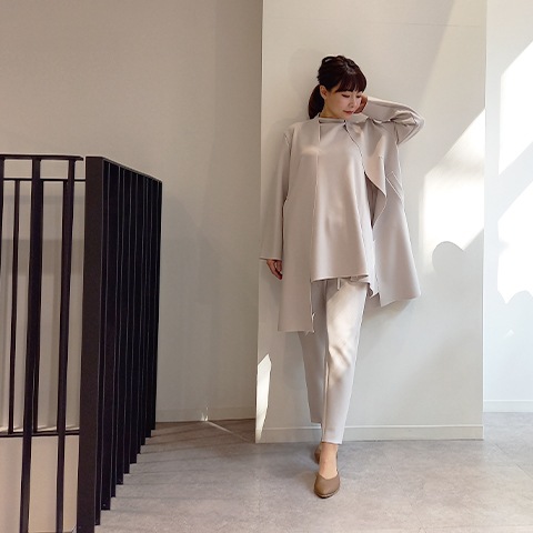 【Aqua】ハイネック・チュニックベスト 【3222701】