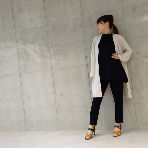 【Aqua】ハイネック・チュニックベスト 【3222701】