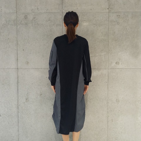 配色ドッキング・ミリタリーワンピース【75767】